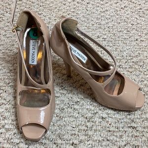 Steve Madden womens size 8 nude heels open toe
